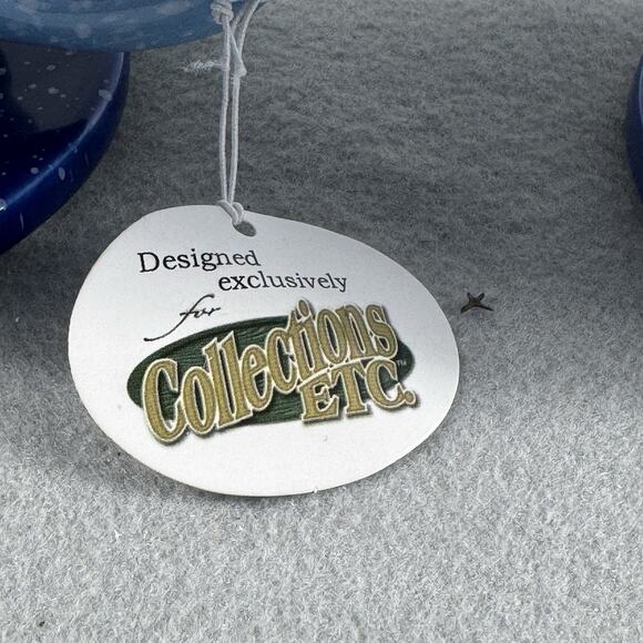 Snowman Coffee Cocoa Cup Mug Set Of 2 Each Cup Spoon Coaster Ceramic 2012 NEW - Picture 4 of 12